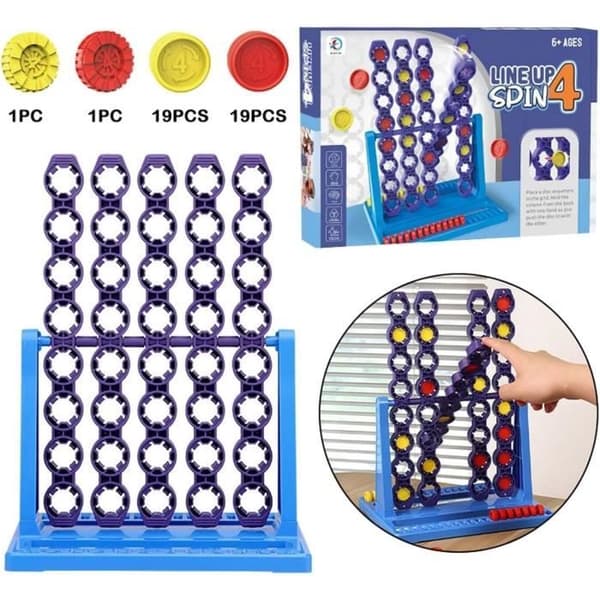 Lautapeli - Connect 4 Spin - Strategiapeli - Lasten
