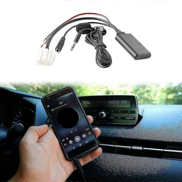 Bluetooth 5.0 biladapter med AUX-mikrofon og håndfri samtale for Mazda 2/3/5/6/MX5/CX7 Edition 0816 5 5