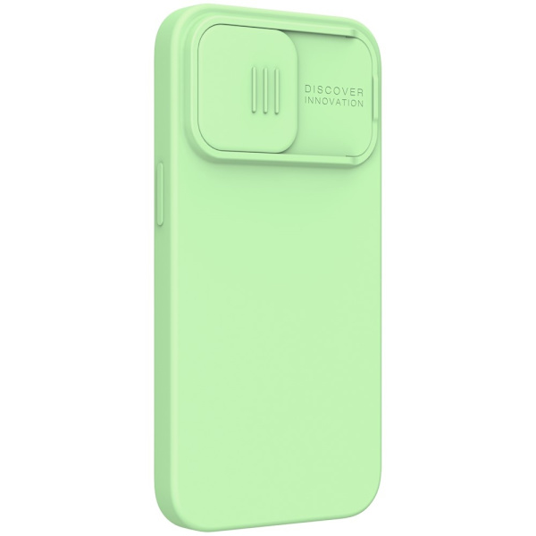iPhone 13 Pro Max - NILLKIN MagSafe CamShield Silky Liquid -suojakuori - Vihreä 70