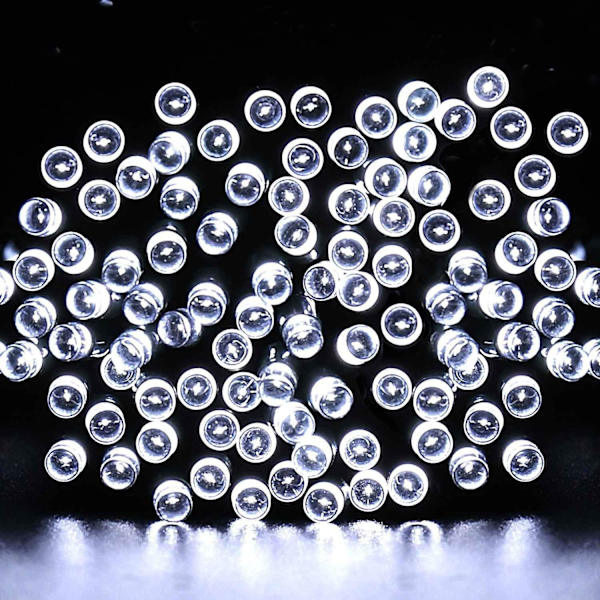 LED solcells ljusslinga utomhus små färgade lampor gräsmatta trädgård layout hängande lampor terrass trädgård dekorativa lampor White