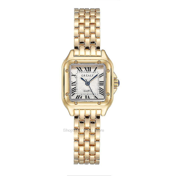 2023 dame mode firkantet ur dameur quartz ur kvalitets dame romersk proportionalt ur guld