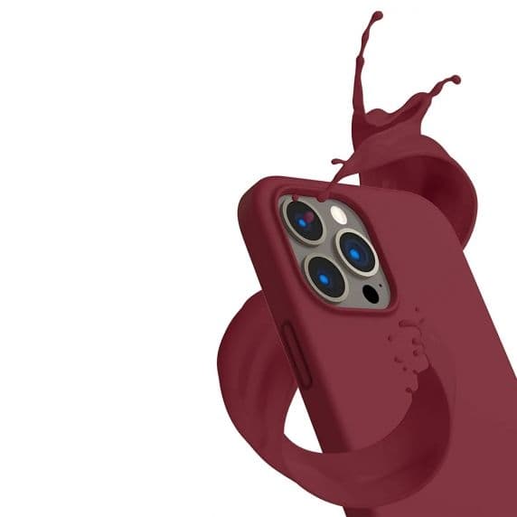 iPhone 13 Pro - silikonikuori, punainen Rvelon