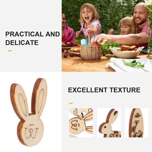 Påskeæg DIY Træpynt til Håndværk 100 stk. Beige Spåner