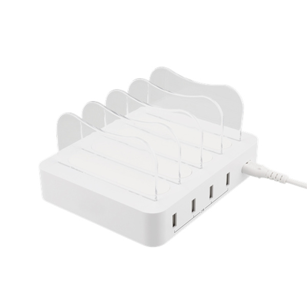 SiGN Latausasema 4xUSB, 2.4A, 4.4A, 1.5m Kaapeli - Valkoinen White Vit