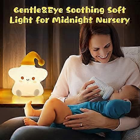 1 stk. sød stjernenatlampe, Kawaii