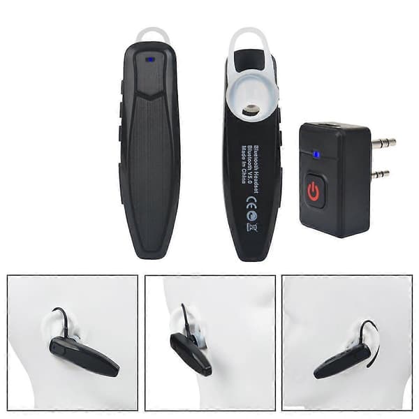 Walkie Talkie Trådløst Bluetooth Ptt Headset Ørepropp Håndfri K Plugg For Mikrofon Headset Adapter
