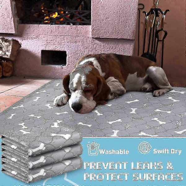 Vaskbare Genanvendelige Træningsmåtter til Kæledyr 80x90cm Absorberende Vandtætte Måtter til Hunde Katte