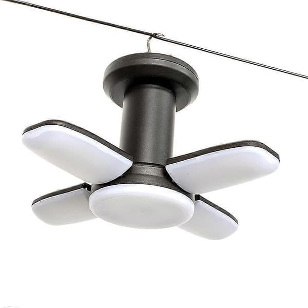 LED Campinglanterne Solcellelampe USB Genopladelig 6 Tilstande Belysning 360 Sammenfoldelig