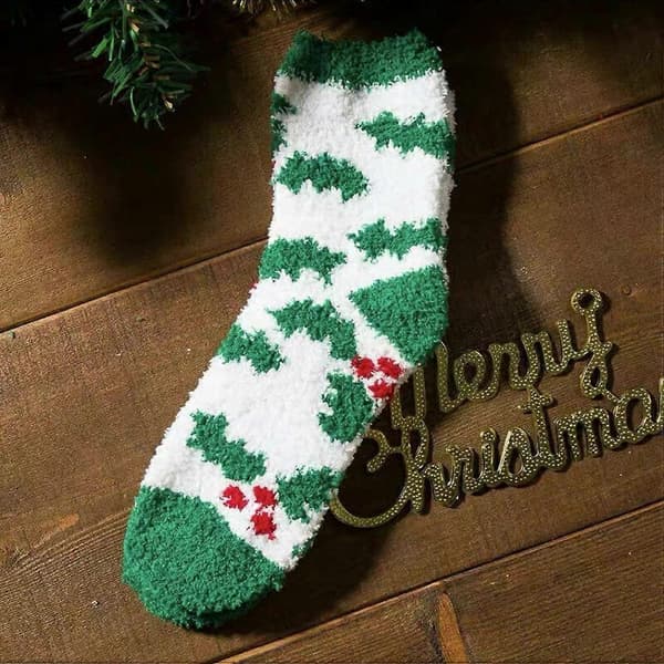 6 par julstrumpor julklapp fluffiga