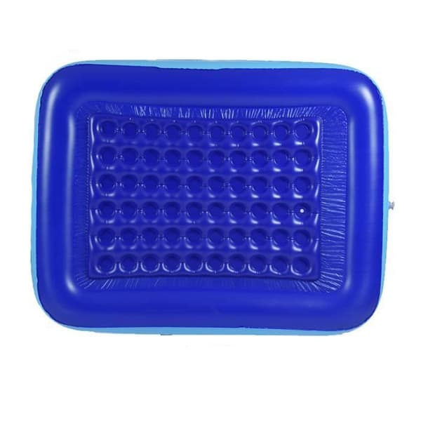 Oppustelige pools, rektangulær børnepool, PVC-materiale, 3 lag med uafhængige oppustningsventiler, 147x105x50 cm