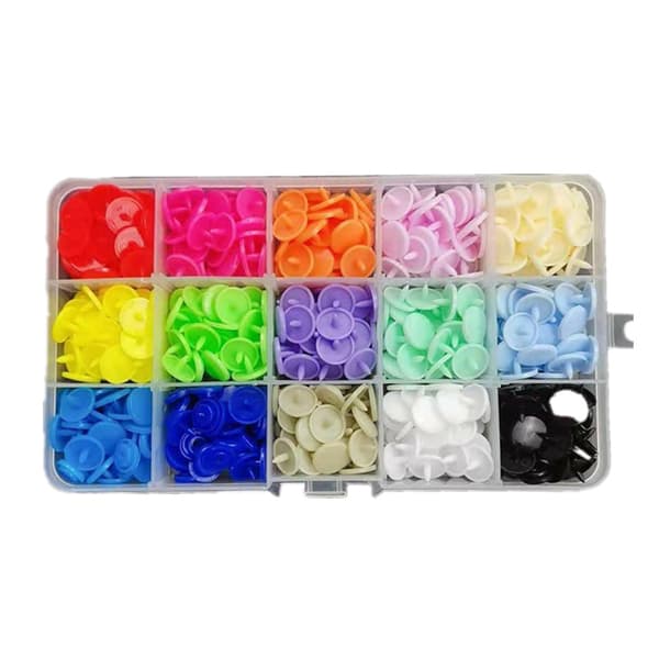 24 Colors Plastic Snap Buttons with Metal Plier Tool