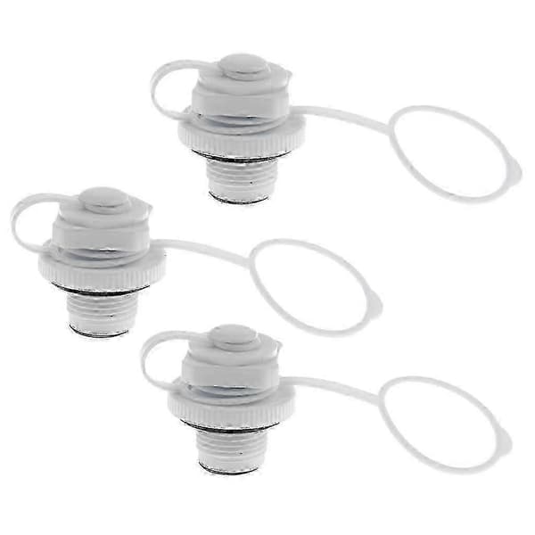 3-pack 22 mm envägs luftventilskruvbyte för uppblåsbar båt, pool och flotte