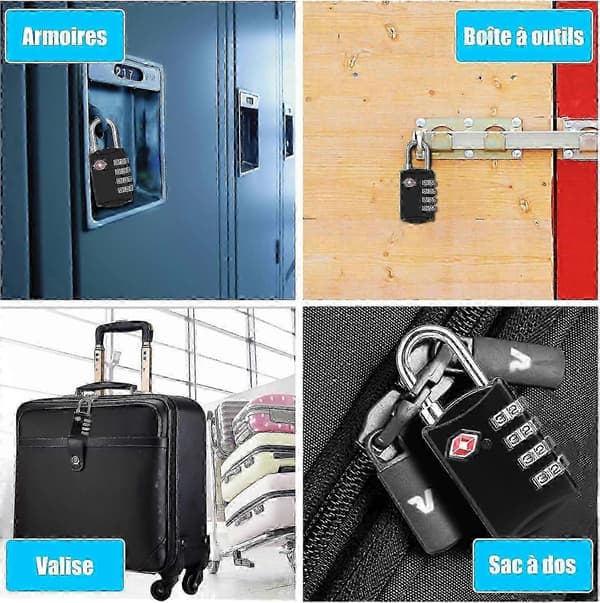 TSA-bagagelås 2-pack, 4-siffriga kombinationshänglås för resväskor och väskor, TSA-godkända säkerhetslås Edition 0909 5 5