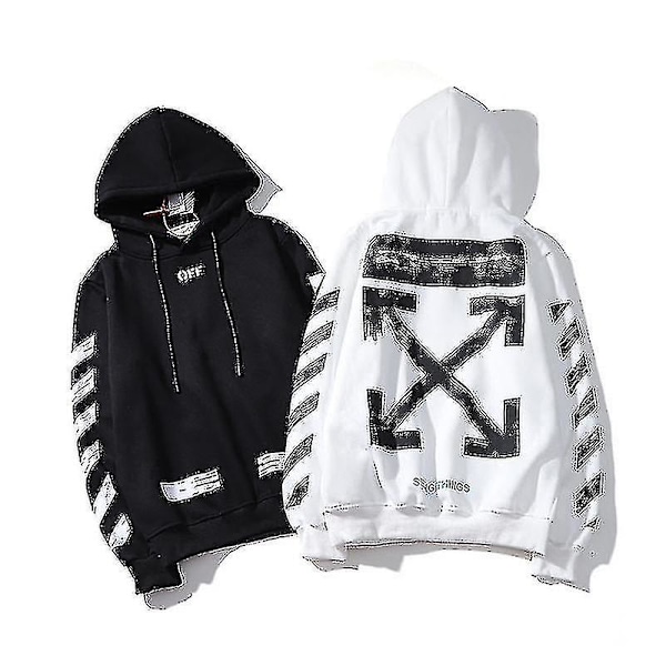 Stribet hættetrøje Retro Arrows Off-white hættetrøjejakke