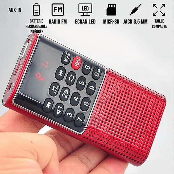 Genopladelig FM-lommeradio