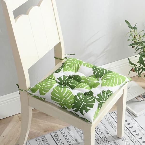 Stolputer - CUNEARY - Sett med 6 - 40x40 cm - Hvit - Hageputer - Utendørs