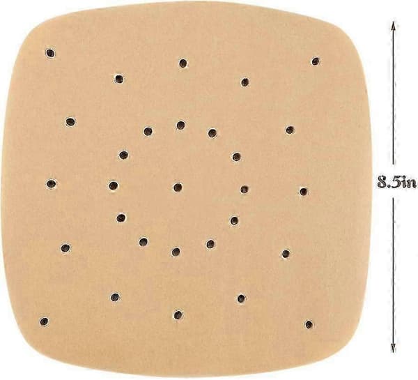 200 stk. 8,5 tommer firkantede bakepapirforinger til airfryer, perforert bakepapir til airfryere