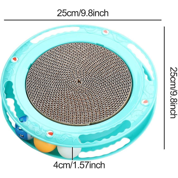 Cat Scratching Toy Rund Cat Scratcher Board med boll Interaktiv leksak Träning Kattleksak för att flaxa, slå och jaga Gratis frakt