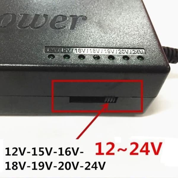 Universaloplader - GOBRO - 96W - 8 spidser - AC 110-240V - Kompatibel med bærbar computer