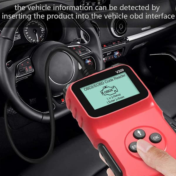 Obd Digital Bil Feilkode Leser Diagnostisk Skanner Med 5 Språk