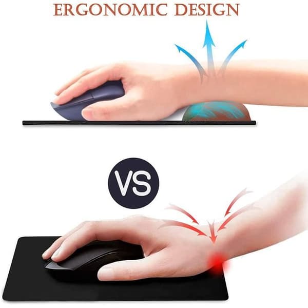 Ergonomisk musemåtte med håndledsstøtte, behagelig gelmusemåtte med skridsikker gummibase, moderne abstrakt design
