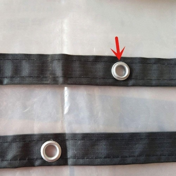 Transparent Kraftig PVC Presenning, Robust Vattentåligt Material För Uteplats Balkong Tak Fönster, Väderskydd Med Öljetter, 200x200Cm