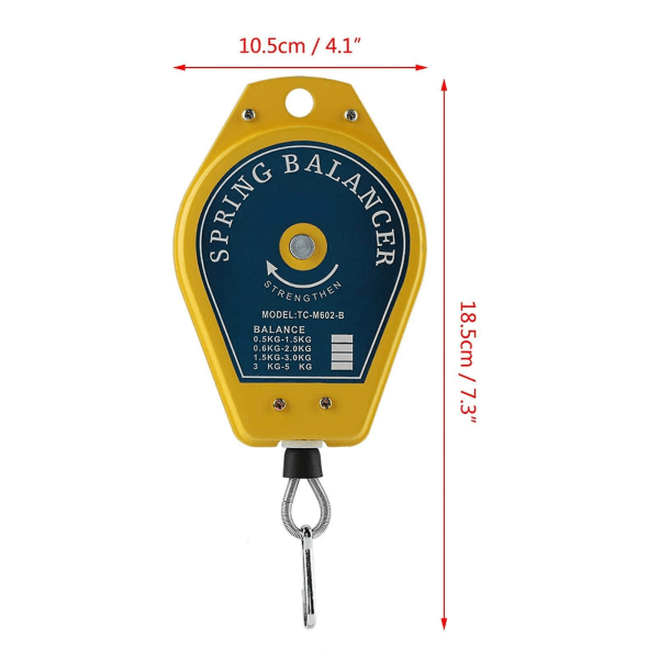 Ny, lämplig fjäderbalanserare, 0,5-1,5 kg infällbar fjäderbalanserare Verktygsfixturer Rackhängning för infällbar