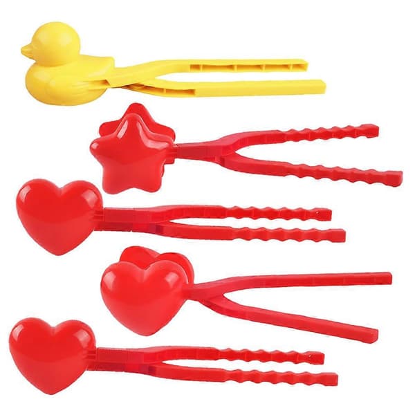 5 stk. Maker Clips til børn Udendørs vinter sjov Plastforme til at holde hænderne varme Red 34x7.5x9.5cm