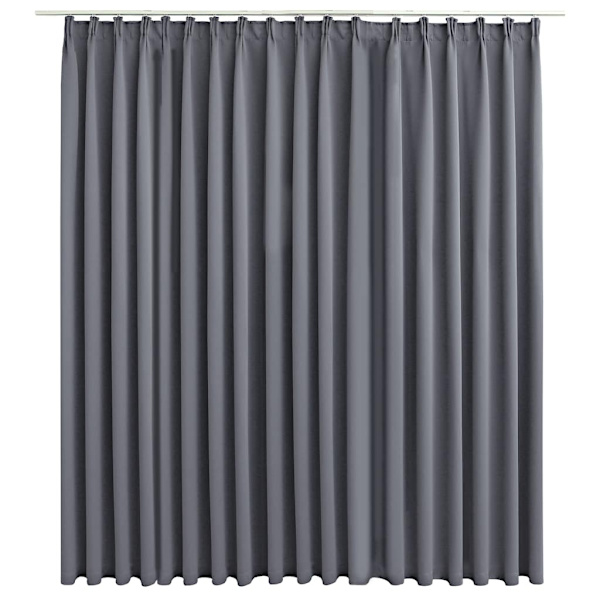 vidaXL Mørklægningsgardin med kroge grå 290x245 cm Grey grå