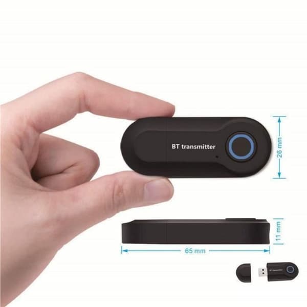 Bluetooth-sender, trådløs Bluetooth-adapter med 3,5 mm jack, AUX + USB-kabel for hodetelefoner og TV