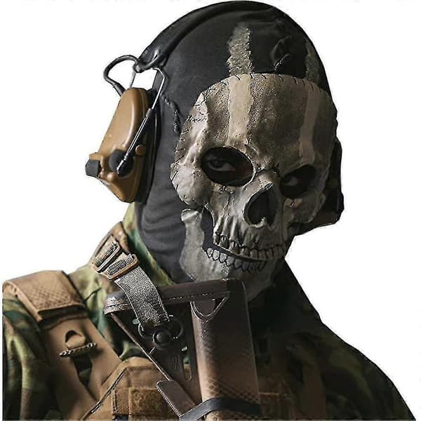 Ghost Maske Hodeplagg - Hodeskalle og Bein Design