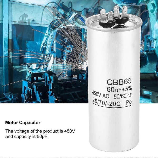 Cbb65 60uf 450v Kondensator Startmotor For Klimaanlegg Kompressor
