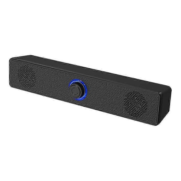USB-driven Soundbar Bluetooth 5.0-högtalare 4D Surround Stereo Bas Subwoofer Soundbar för bärbar dator P Black