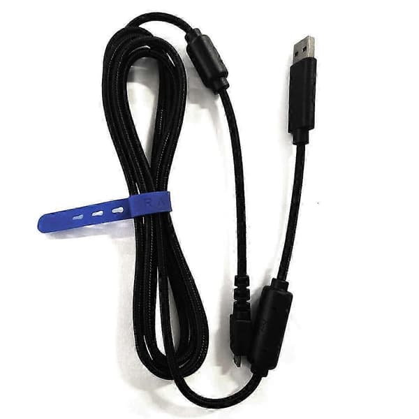2m nylonflettet USB-kabel til RAIJU Gaming Controller, højhastigheds USB-erstatningskabel Sort SZRH A-M 5 5