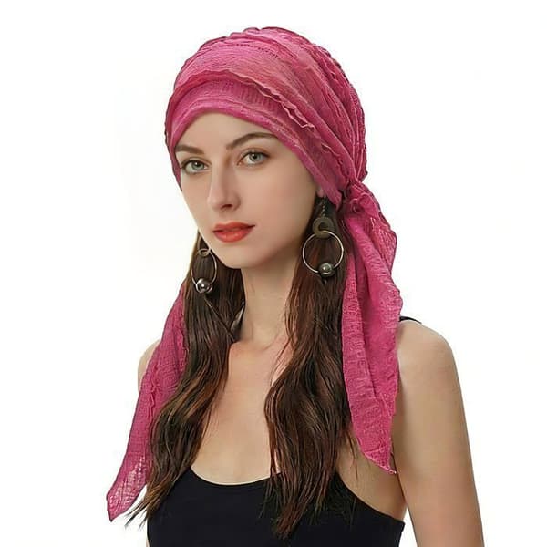 Cellegift turbanhatt - 1 stk - Lett skjerf for kvinner, ferdigknyttet