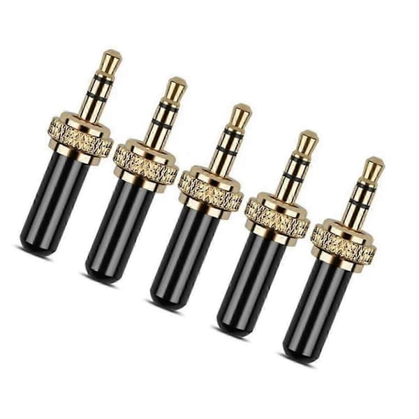 10 stk. 3,5 mm stikforbindelse Mini 3,5 mm skruelås stereo jackstik til trådløs mikrofonkabel