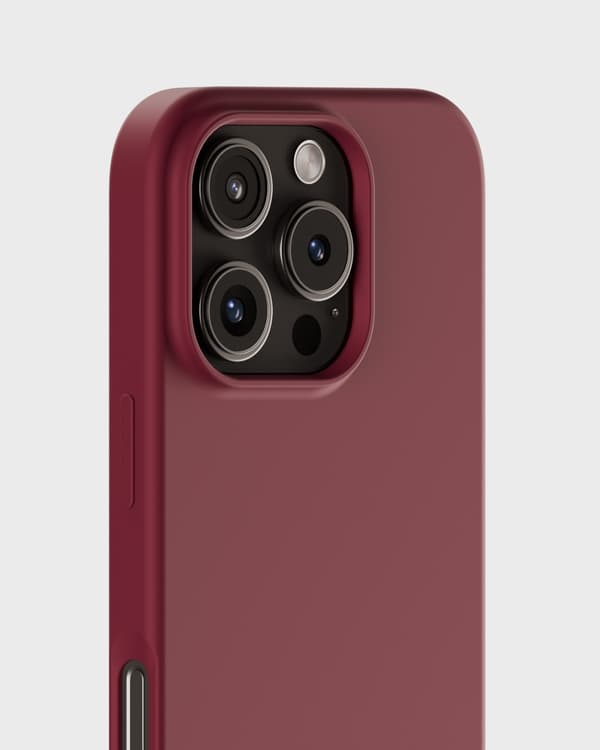holdit iPhone 16 Pro Mobilskal Silikon Red Velvet 48
