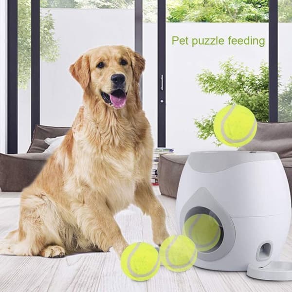 Hundeboldkaster, automatisk tennisboldkaster til hunde (farve: grå)