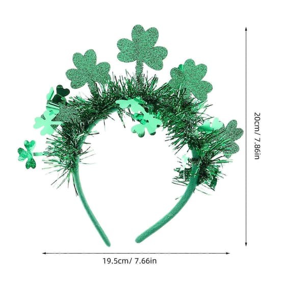 2 stk. grønne Shamrock-hårbånd til St. Patricks Day-feriefesttilbehør