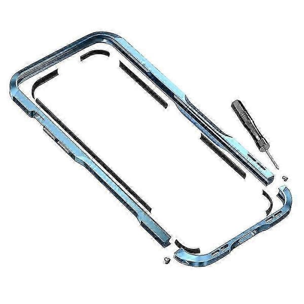 Skal för iPhone 12/12 Pro Sharp Edge Magnetisk Adsorption Stötsäkert Skal (marinblå)