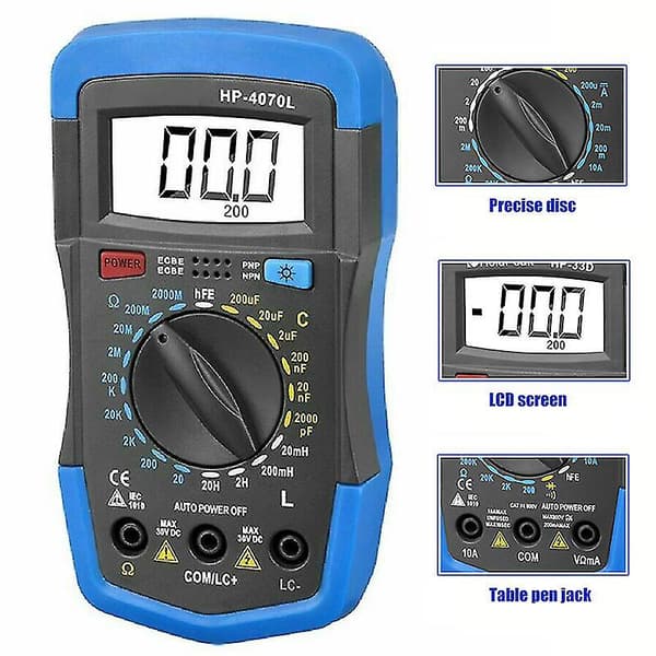 Rlc Meter Induktans Kapacitans Modstand Multimeter Ohm Induktor Tester