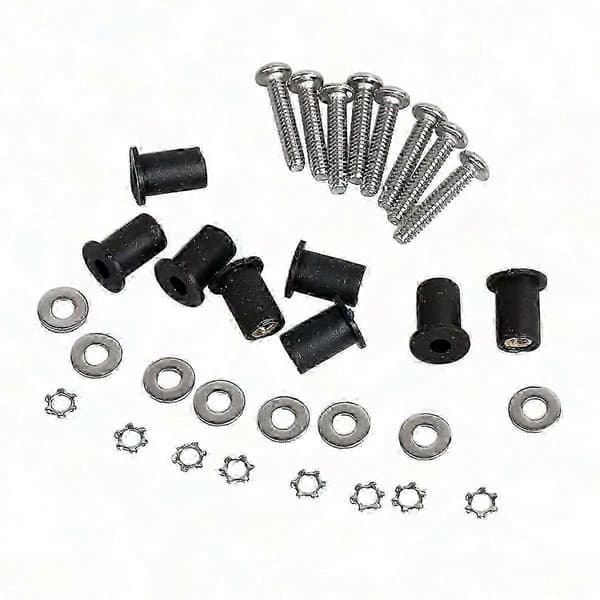 Harley Frontlyktbøtte Nacelle Brønnmuttersett Erstatning black  silver
