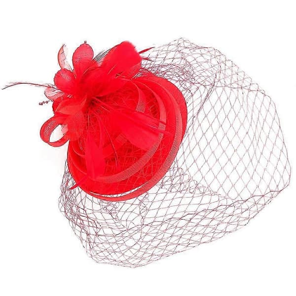 Rød Fascinator Te-selskap Hatt Pannebånd til dekorasjon