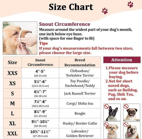 Hundemunding - BEIJIYI - S - Blødt net - Sort