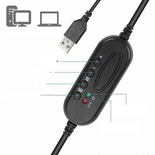 Dator Bärbar Dator PC Skype Chatt Callcenter Headset Hörlurar