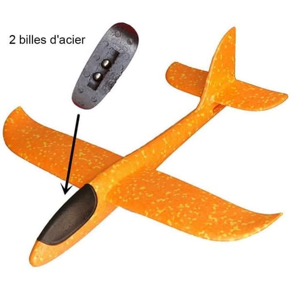 Skumglidflygplan - 3 st - Grön+Blå+Orange - Startleksak för barn och tonåringar