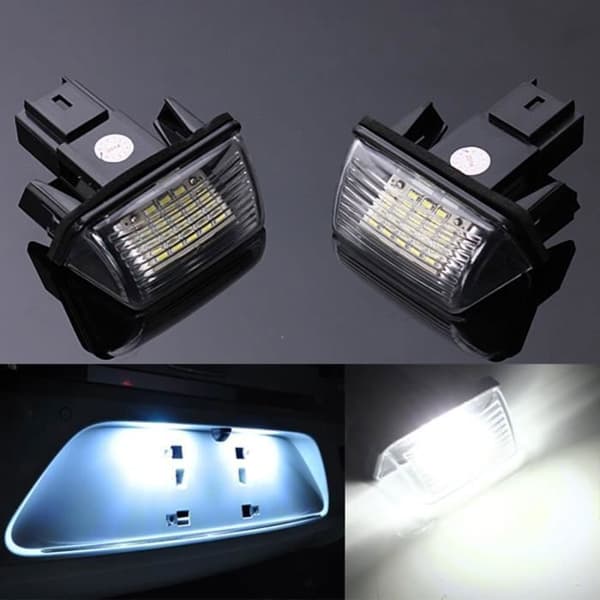 2 x LED nummerpladelys til Peugeot 206 207 308 407 306 Citroen