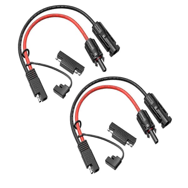 2 STK 1FT 10AWG MC4 til SAE Adapterkabel med polaritetsvendestik til solpaneludvidelsesudgave 0428