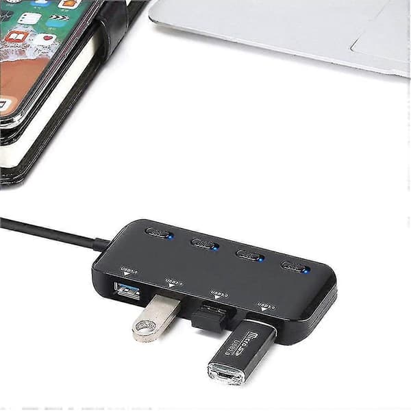 Multi USB 3.0-port datamaskin | Flere USB-porter datamaskin | Multi USB-hub datamaskin - Høy blackUSB3 0