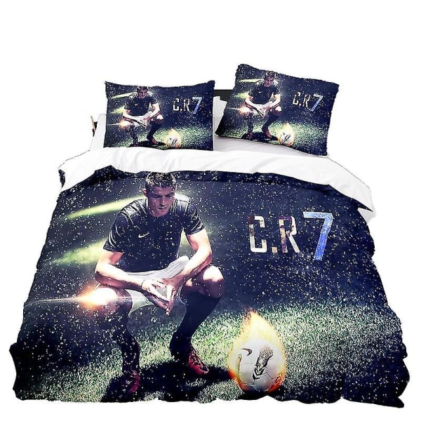 Digitaalisesti printed vuodevaatteet set Football Star 3 kpl Lasten unelma vuodevaatteet set pussilakanat ja tyynyliinat